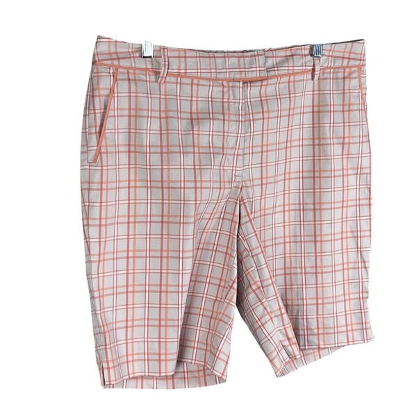 Lady Hagen NWT Womens 12 Bunker Bermuda Windowpane Plaid Golf Shorts Preppy - Picture 3 of 16